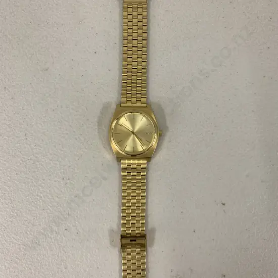 Nixon Minimal The Time Teller Watch Gold Strap