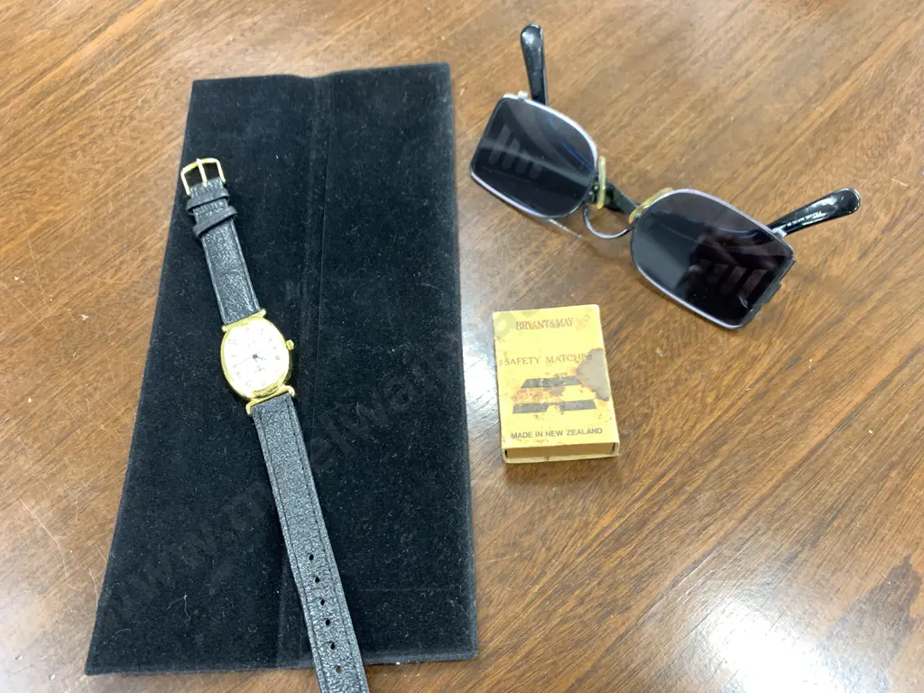 Quartz Watch, Sunglasses & Vintage Bryant & May Matches Image 1++