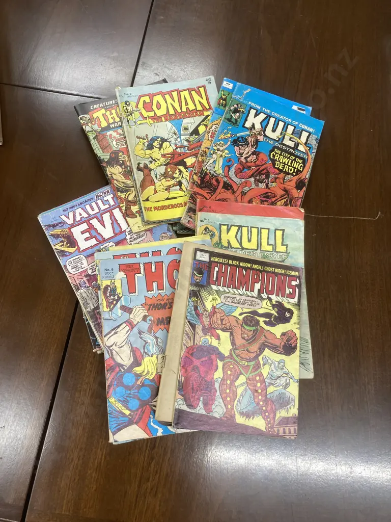 Lot of 21 Vintage Pocket Book Comics - Thongor, Kull, Conan, Thor, Dracula, Vault Of Evil, Image 1++