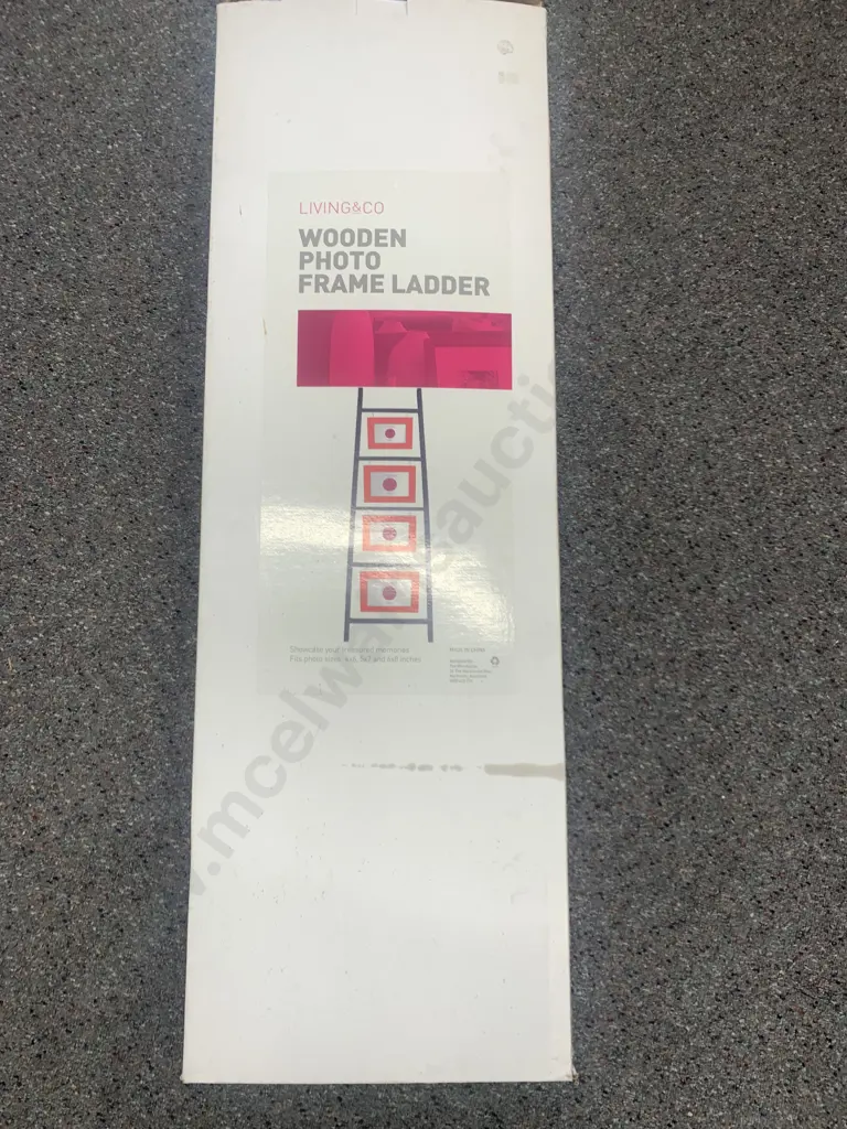 Living & Co Wooden Photo Frame Ladder First Photo 4x6, 5x7 & 6x8" Image 1++
