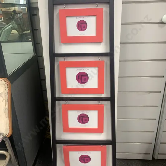 Living & Co Wooden Photo Frame Ladder First Photo 4x6, 5x7 & 6x8"