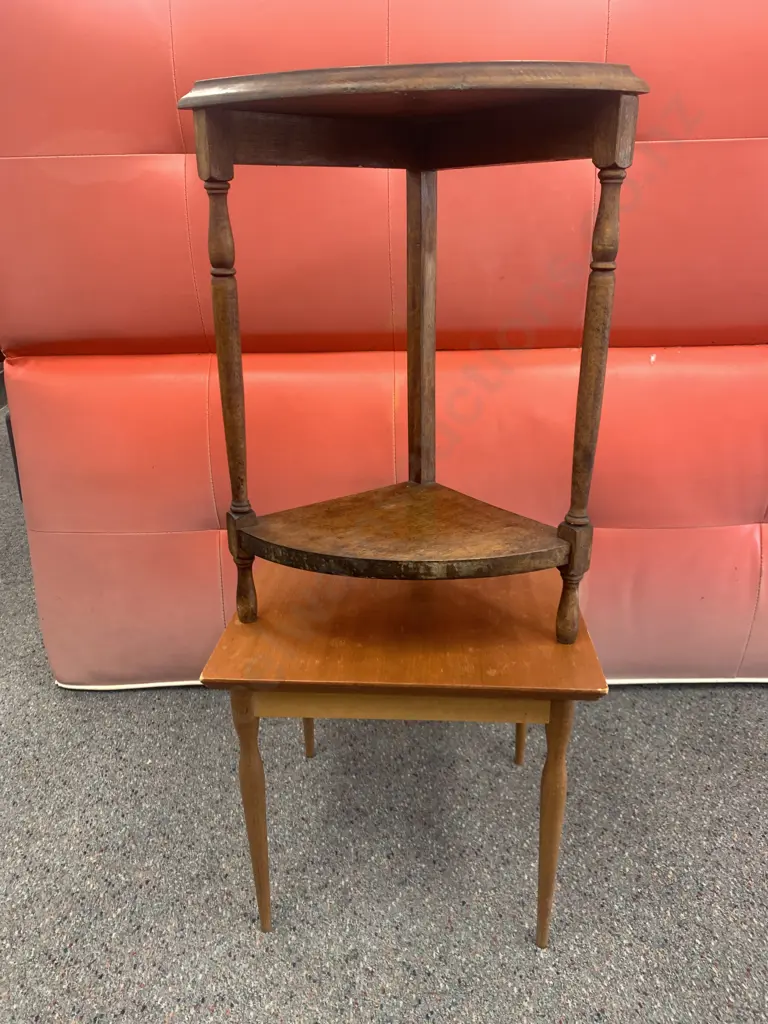 Vintage Occasional Tables x 2, H53 & 36cm Image 1++
