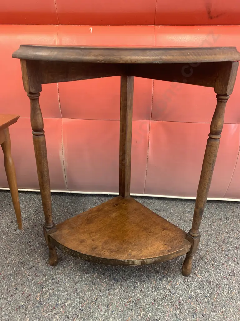 Vintage Occasional Tables x 2, H53 & 36cm Image 1++