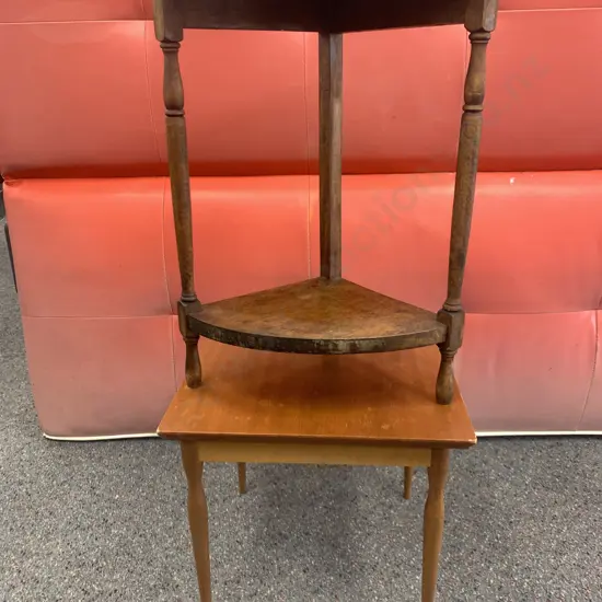 Vintage Occasional Tables x 2, H53 & 36cm