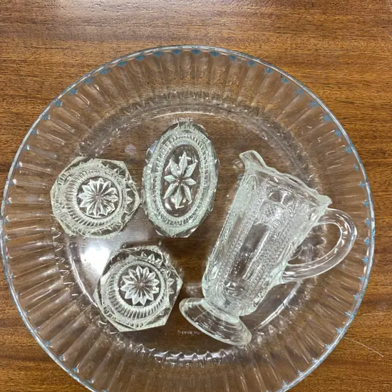 Assortment Of Vintage Glass Items 