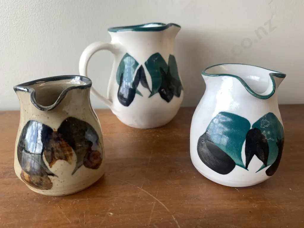 Sanson Pottery Jug & Pourers x 2 Image 1++