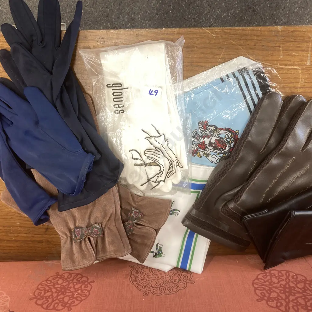 Lot of Vintage Gloves & Scarves Image 1++