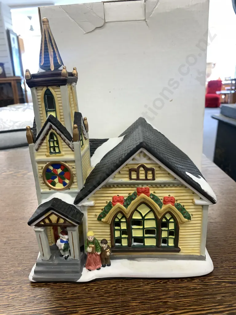 Christmas Decoration Light Up Church Image 1++
