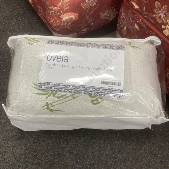 New 2 Pack of Ovela Bamboo Luxury Memory Foam Pillows