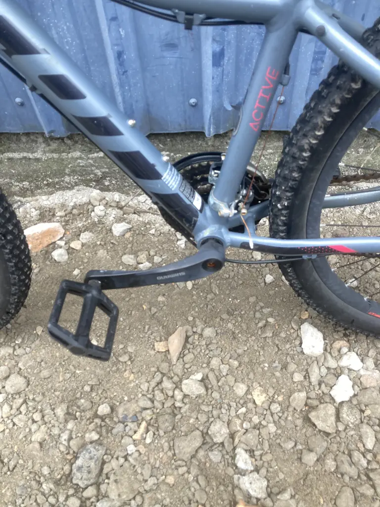 Grey Scott Bicycle With Green Handle Bar & Pink Forks Image 1++