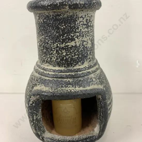 Small Pottery Chiminea With Candle
