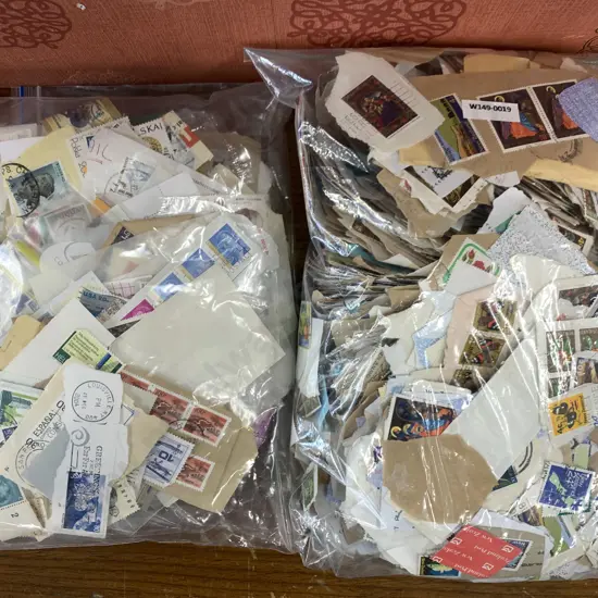 Assorted Stamps In 2 Bags
