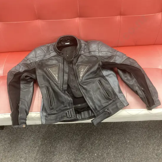 Black Leather Motorbike Jacket