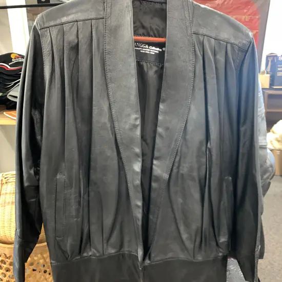 Sangga Collection Black Leather Jacket Sz R