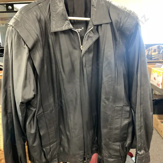 Sangga Collection Black Leather Jacket Sz R