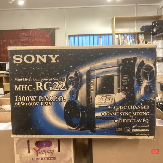 Sony MHC-RG22 1300W PMPO, 60W+60W RMS With Remote Control &  Manual