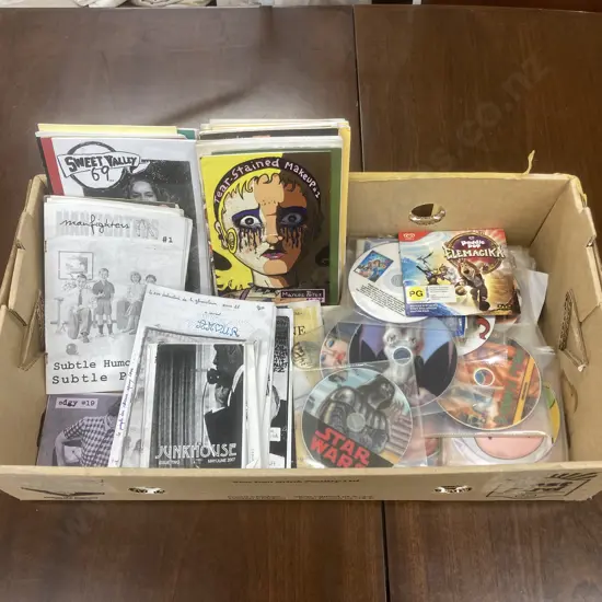 Lot of Vintage Comic Books, Magazines, Discs Etc