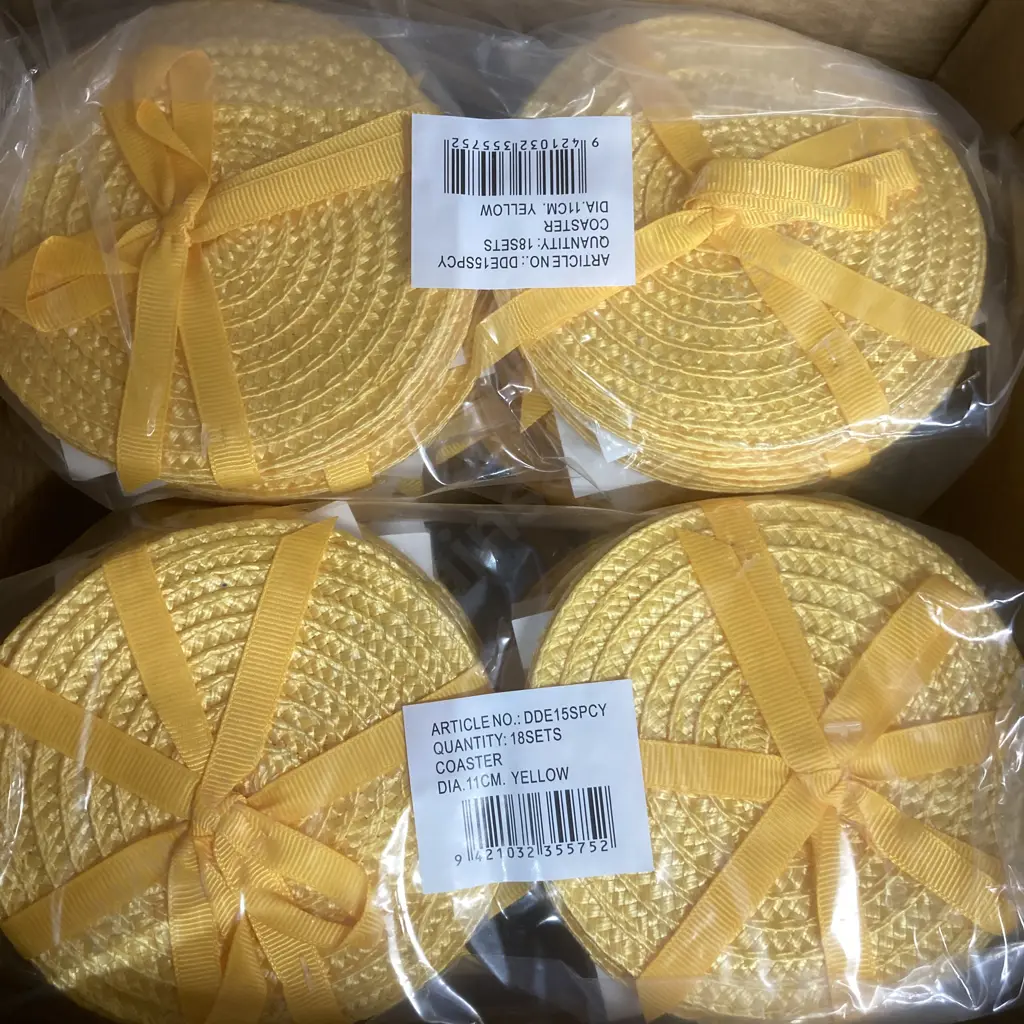 Boxed set of As New Yellow Di Antonio Ltd Coaster Sets (36 sets in total) Image 1++