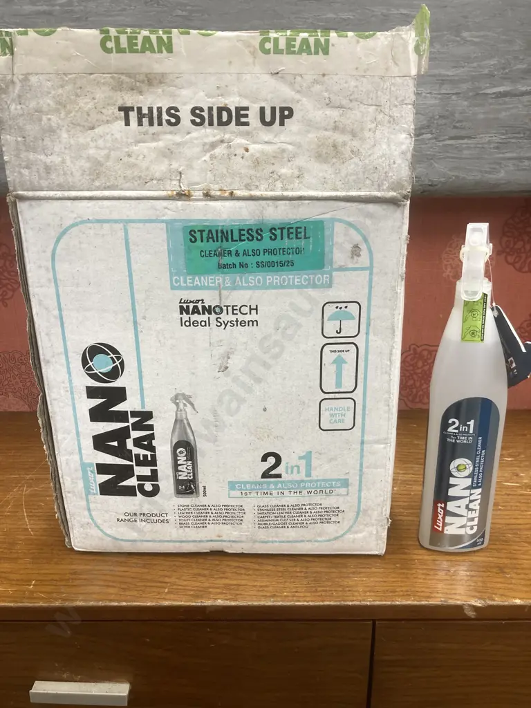 Box of 11 Bottles Nano Clean Stainless Steel Cleaner Image 1++