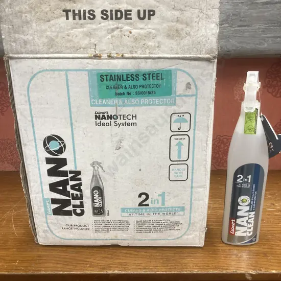 Box of 11 Bottles Nano Clean Stainless Steel Cleaner