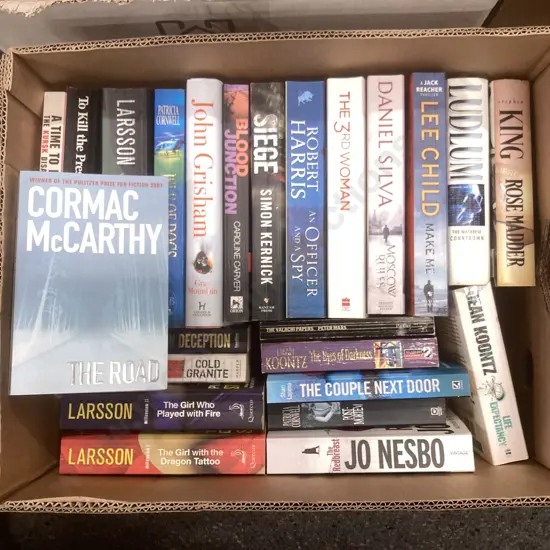Lot of Books By Larsson, Child, Ludlim, Harris Etc