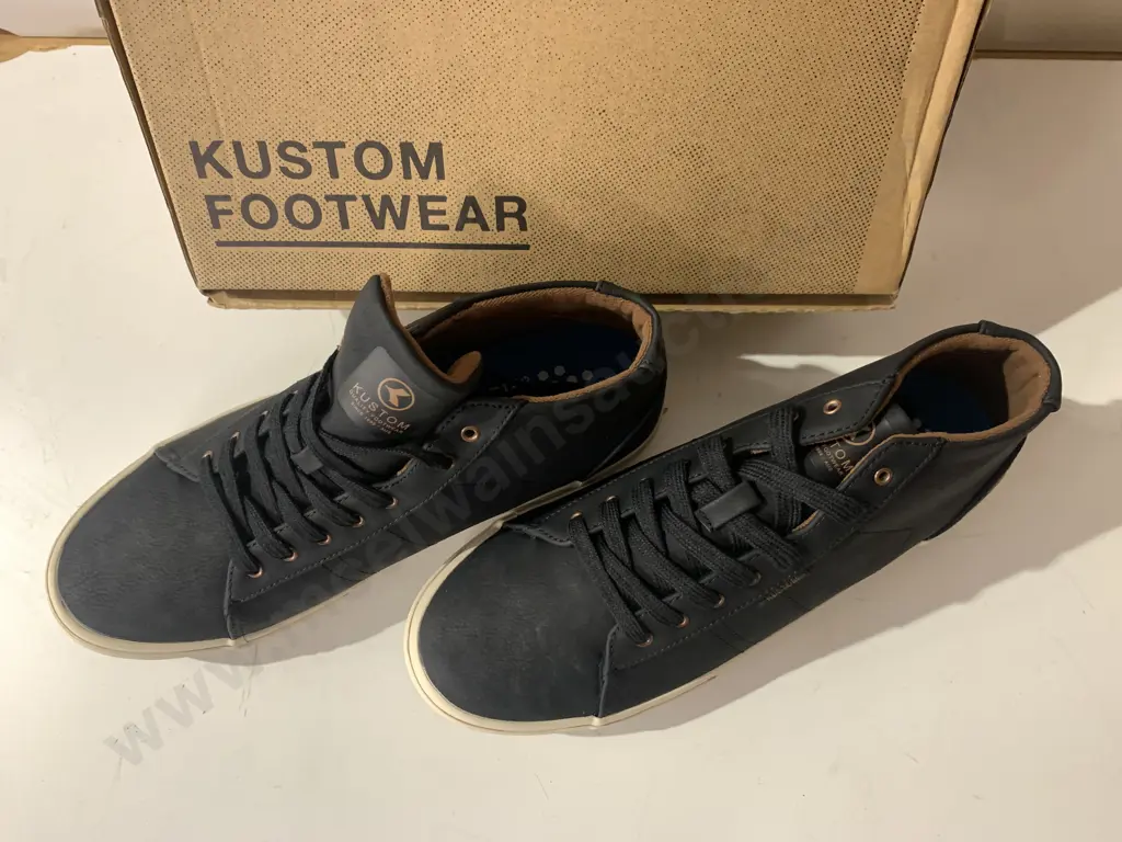 Kustom Footwear Sz 10, Townsend, Black / Tan Image 1++