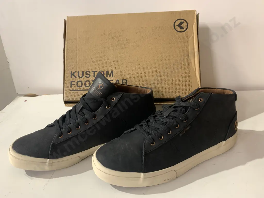 Kustom Footwear Sz 10, Townsend, Black / Tan Image 1++