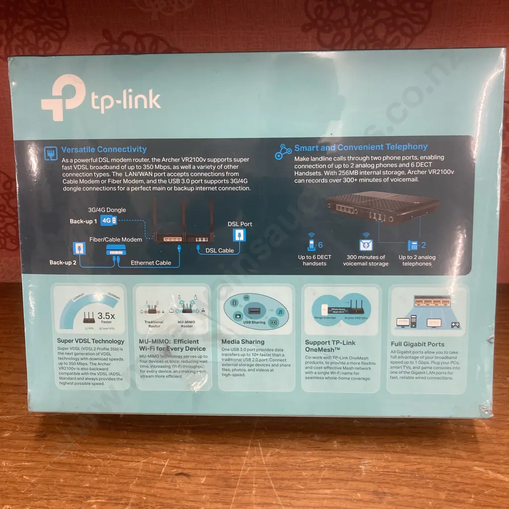 New TP-Link AC2100 Wireless MU-MIMO VDSL/ADSL Modem Router Image 1++