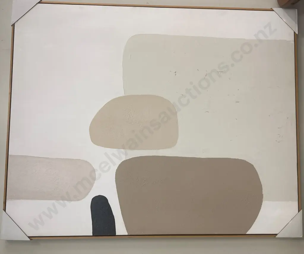 New Aghad Hadrian Painted Canvas 154 x 124cm Multi, Neutral Image 1++