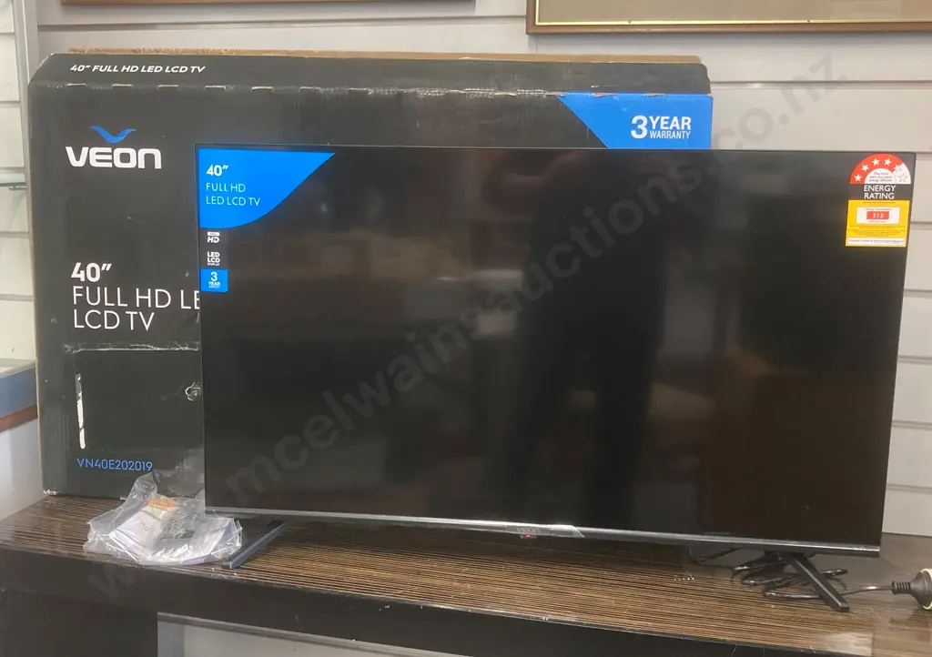 New Veon 40" Full HD LED LCD TV With Remote Control & Manual Image 1++