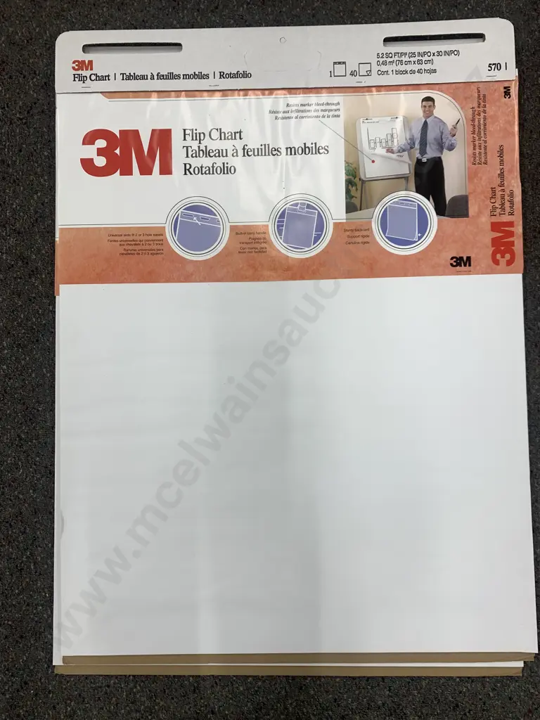 3m Flip Charts x2 76cm x 63cm Image 1++