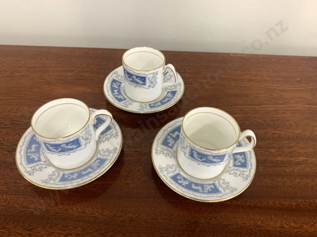 Coalport Revelry Coffee Cans & Saucers x 3 Image 1++