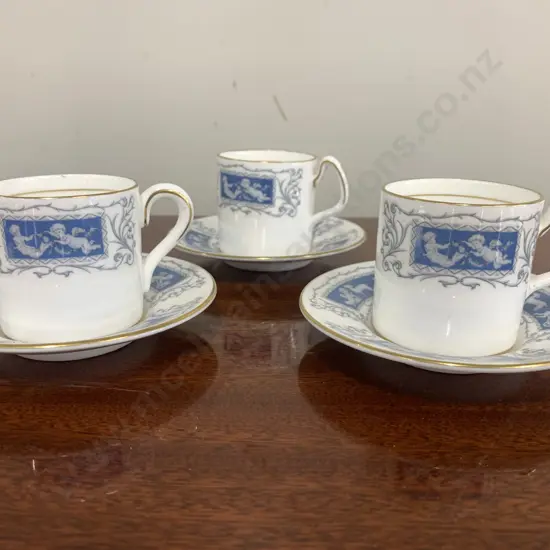 Coalport Revelry Coffee Cans & Saucers x 3