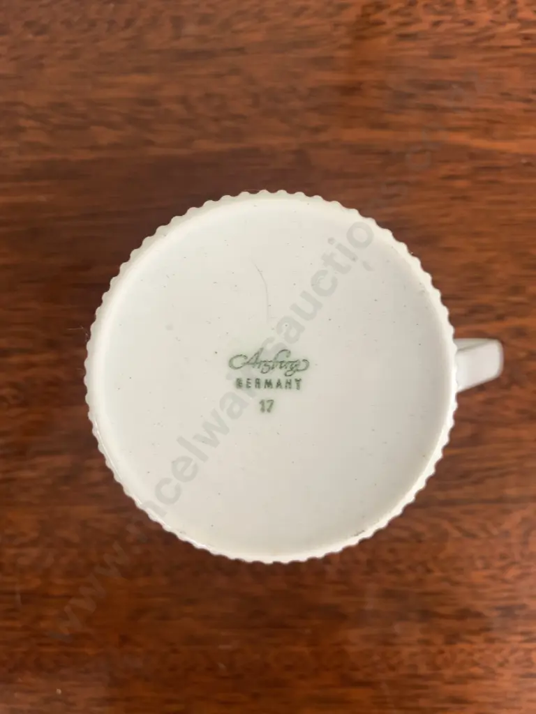 German Arzberg Coffee Pot, Creamer, Sugar Bowl & 5 Demi Tasse Coffee Cans (1 x As Found) Image 1++