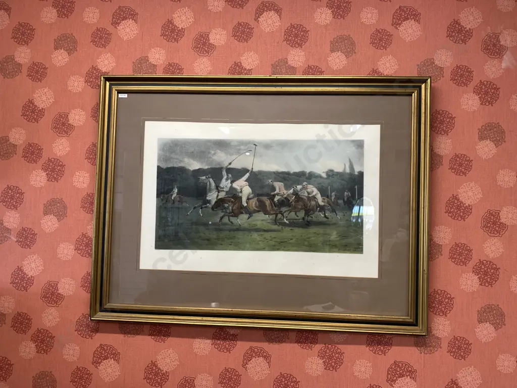"Polo" A Period Print by J.C. Dollman In a Glazed Frame, 90.5 x 120cm Image 1++