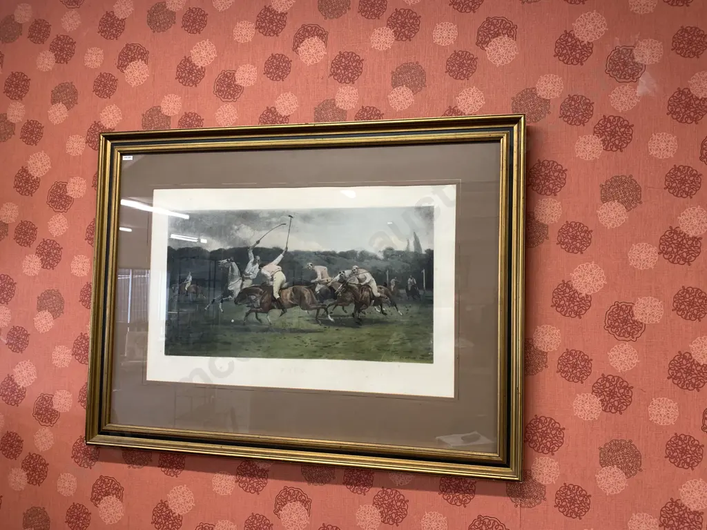 "Polo" A Period Print by J.C. Dollman In a Glazed Frame, 90.5 x 120cm Image 1++