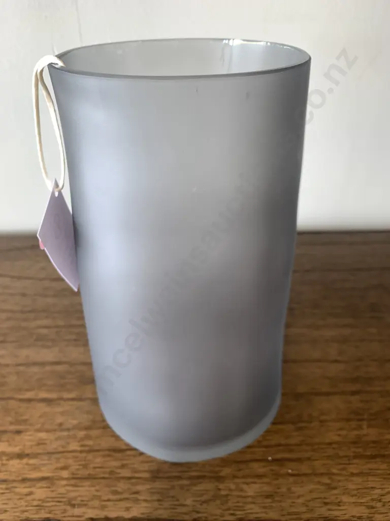 New Grey Glass A.Symc Vase, H22cm Image 1++