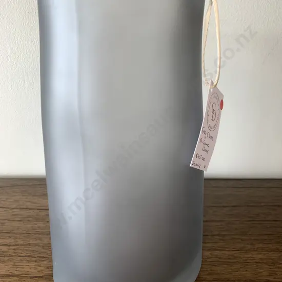 New Grey Glass A.Symc Vase, H22cm