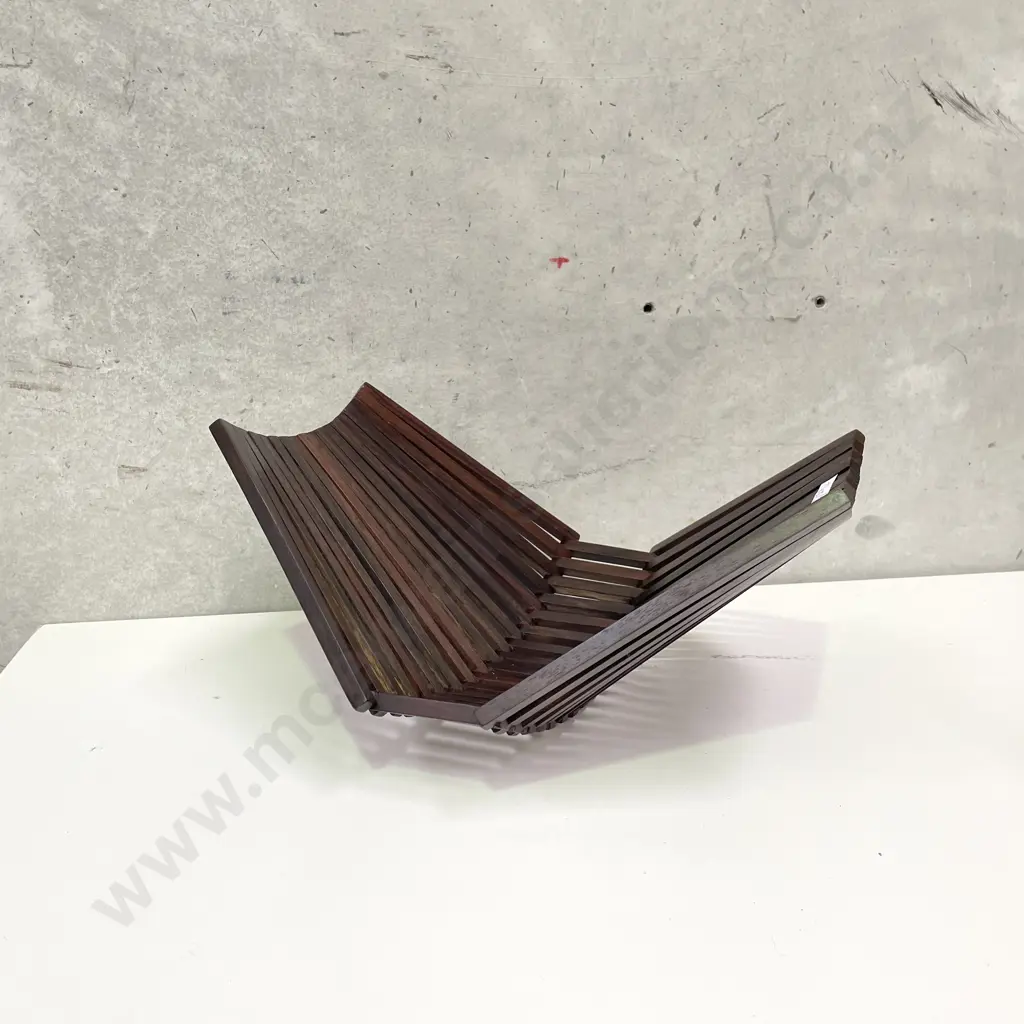 Folding Wooden Mid Century Style Fruit Bowl Image 1++