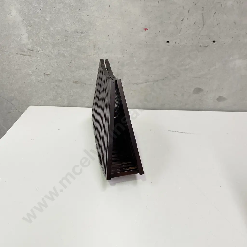 Folding Wooden Mid Century Style Fruit Bowl Image 1++