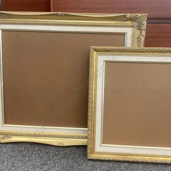 Pair of Ornate Gilt Framed Picture Frames, 55 x 65cm & 44 x 38.5cm