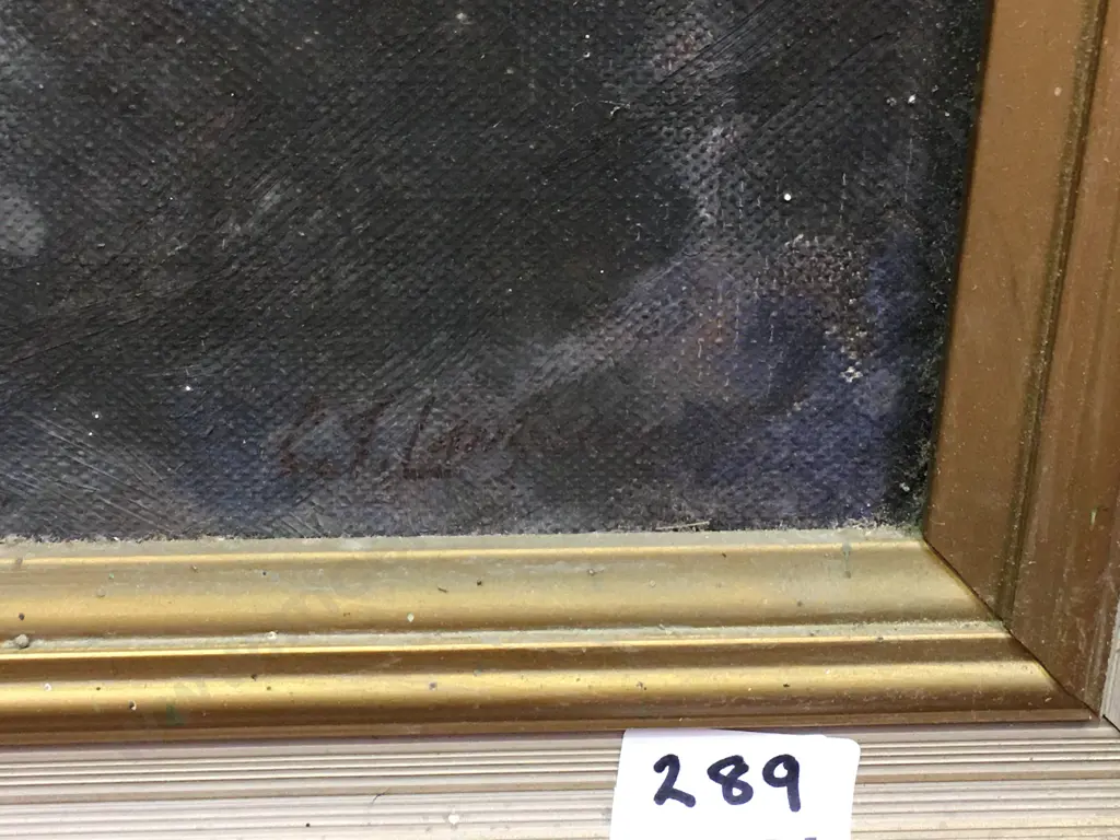 Original Artwork signed by Carl T Laugesen (1900-1987) Portrait Oil on Board. 78 x 58cm incl frame. Image 1++