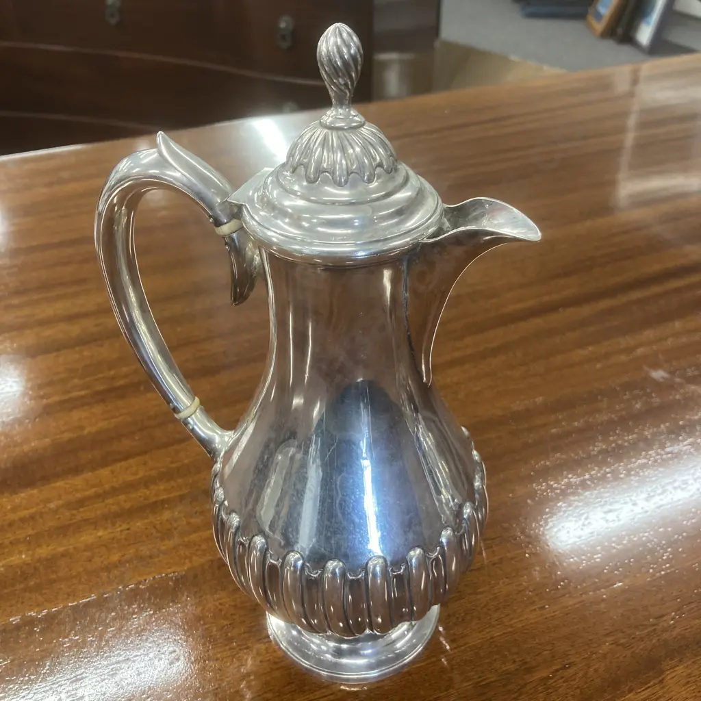 Vintage Hallmarked MH&Co Silver Lidded Water Jug Image 1++