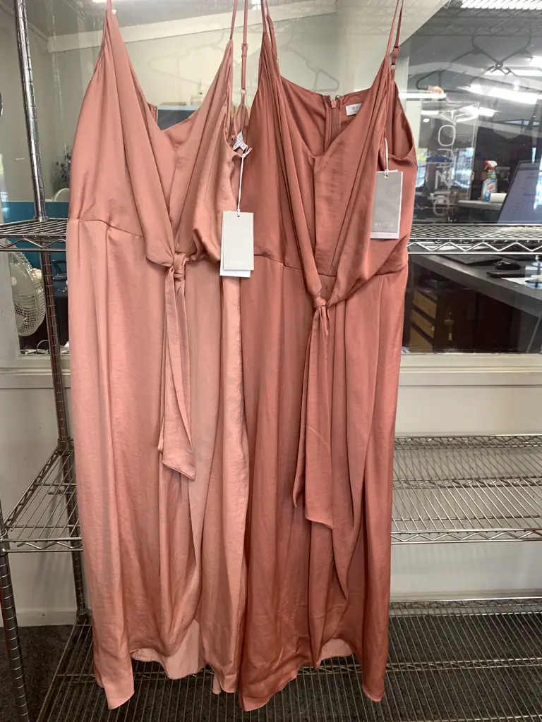 Pair of New Whistle Occasion Dresses Size 14, 1 x Blush, 1 x Rose Image 1++