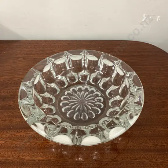 Vintage Cut Glass Ashtray, 6 x 21cm