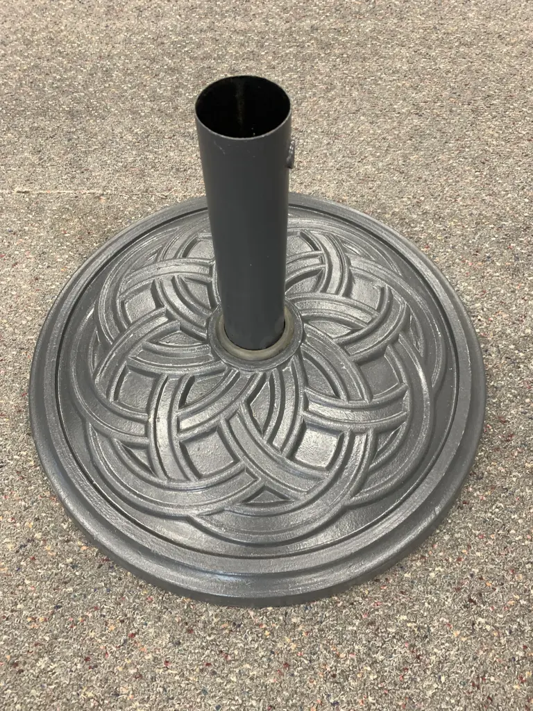 Grey Round Swirl Pattern Umbrella Stand, 50 x 50cm Image 1++