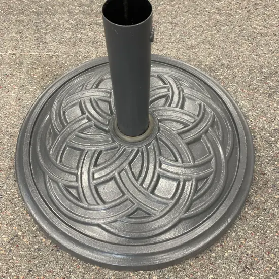 Grey Round Swirl Pattern Umbrella Stand, 50 x 50cm