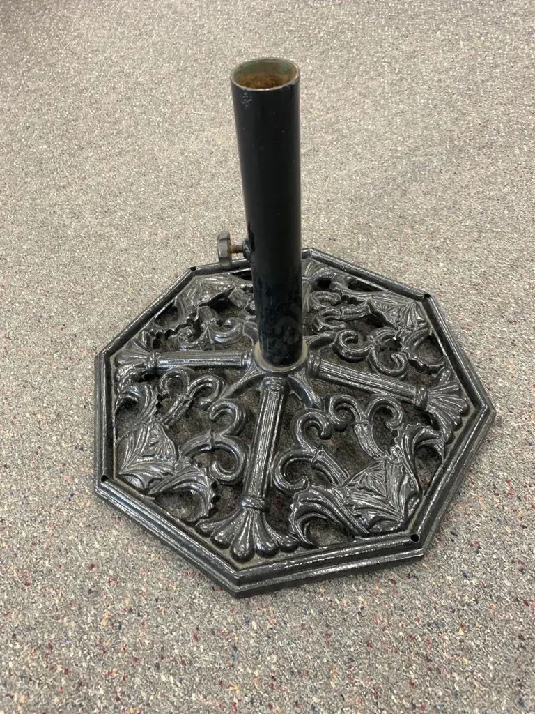 Black Ornate Umbrella Stand, Octagon Shape, 46 x 46cm Image 1++