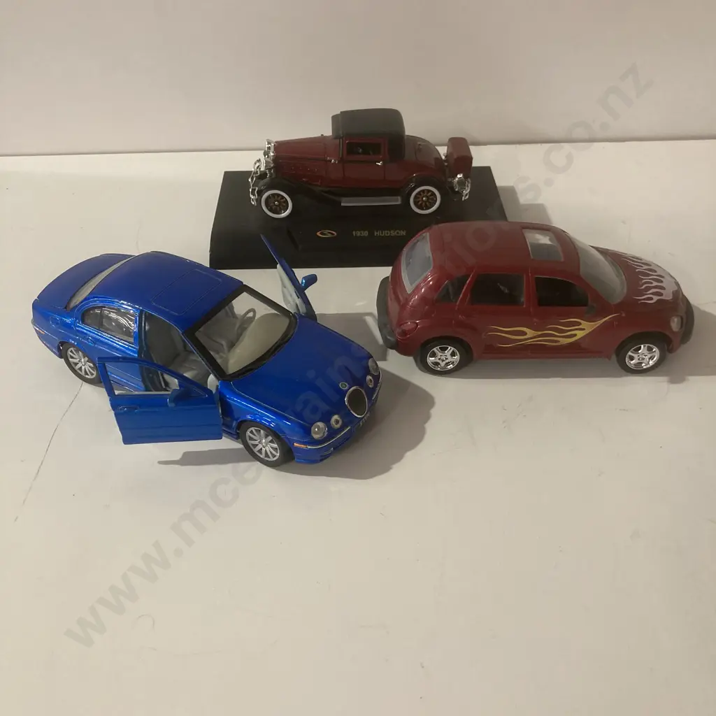 Lot of Model Cars - 1930 Hudson, PT Cruiser, Welly S-Type Jaguar Image 1++