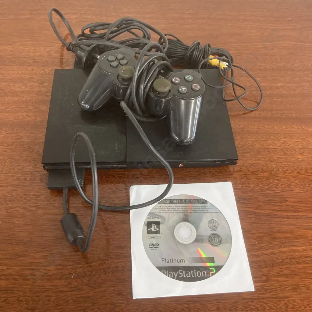 Sony PS2 With a Controller & GTA: Vice City Game Image 1++
